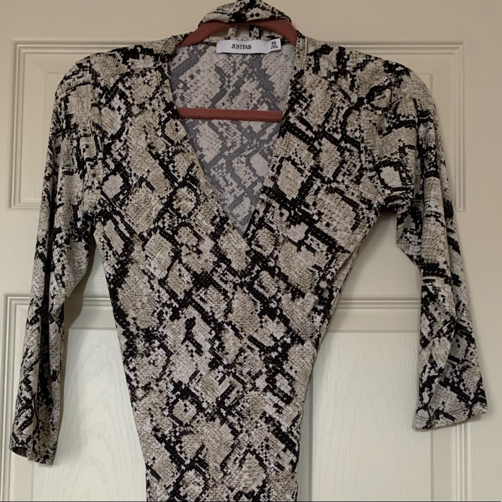 Snakeskin patterned dress